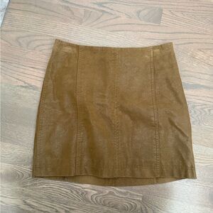 Free People Tan Mini Skirt
